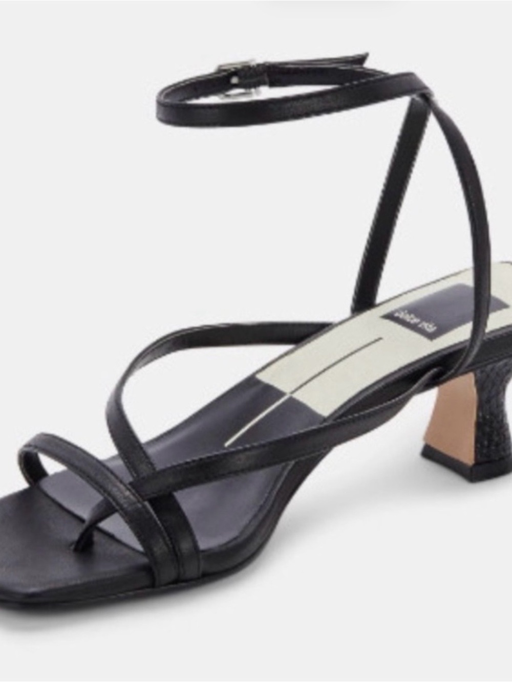 Dolce Vita Black Strappy Ankle-Wrap Sandal